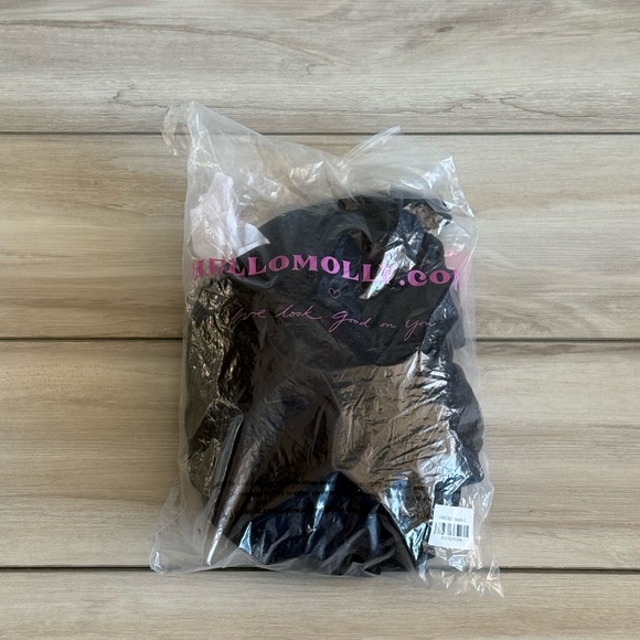 Hello Molly Event Season Ready One Shoulder Midi Dress Black Size 8 NWT IN PKG - Picture 10 of 10